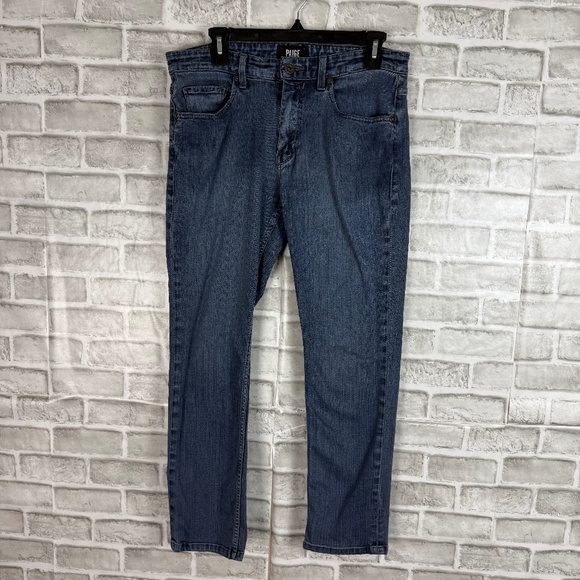 PAIGE Federal Cellar Dark Wash Stretch Slim Fit Denim Jeans Mens 32 x 27 Stretch - Picture 1 of 12